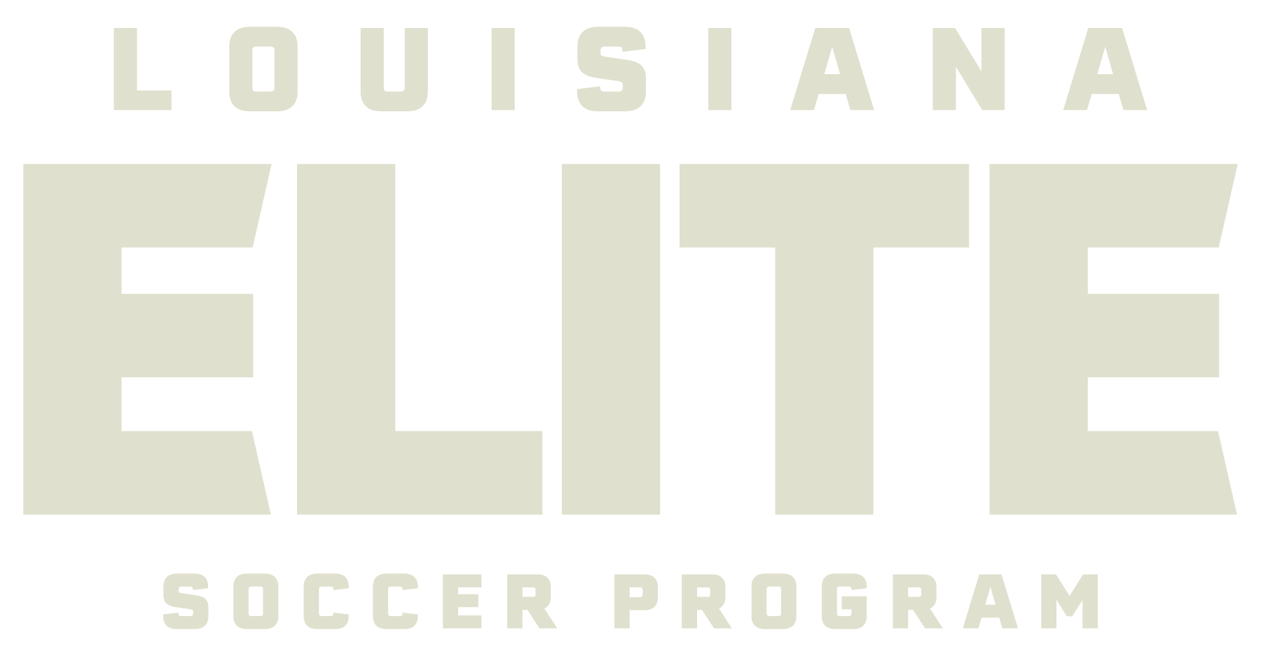 Louisiana Elite Soccer Program Sand WordMark